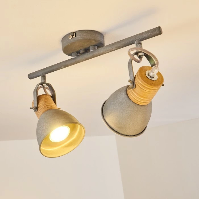 Hofstein Kinzua Deckenleuchte Grau, 2-flammig 8 Hofstein Kinzua Deckenleuchte Grau, 2-flammig – Bild 8