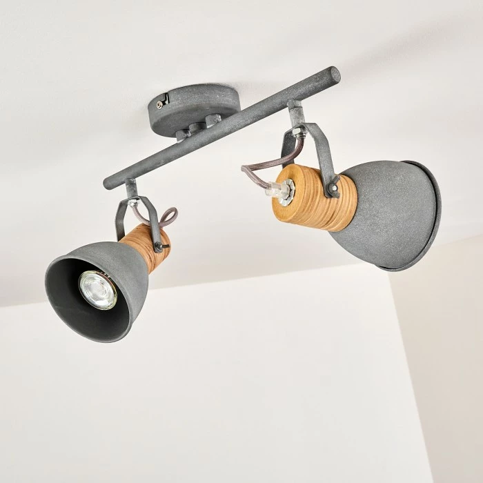 Hofstein Kinzua Deckenleuchte Grau, 2-flammig 9 Hofstein Kinzua Deckenleuchte Grau, 2-flammig – Bild 9