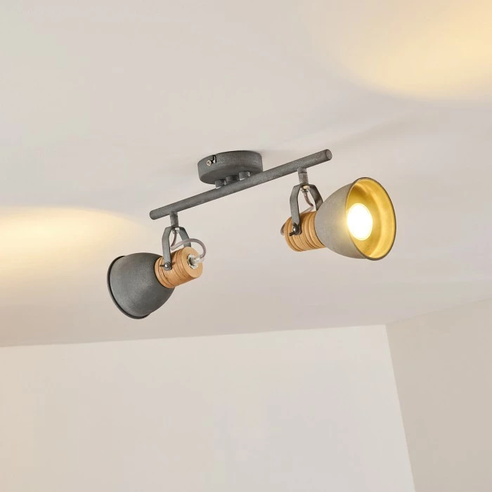 Hofstein Kinzua Deckenleuchte Grau, 2-flammig 10 Hofstein Kinzua Deckenleuchte Grau, 2-flammig – Bild 10