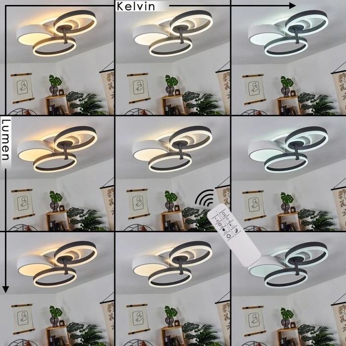 Hofstein Kolo Deckenleuchte LED Anthrazit, Weiß, 1-flammig 2 Hofstein Kolo Deckenleuchte LED Anthrazit, Weiß, 1-flammig – Bild 2