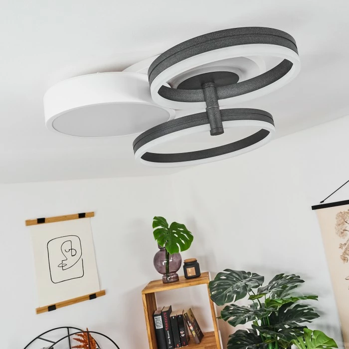 Hofstein Kolo Deckenleuchte LED Anthrazit, Weiß, 1-flammig 14 Hofstein Kolo Deckenleuchte LED Anthrazit, Weiß, 1-flammig – Bild 14