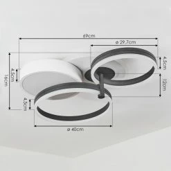 Hofstein Kolo Deckenleuchte LED Anthrazit, Weiß, 1-flammig 17 Hofstein Kolo Deckenleuchte LED Anthrazit, Weiß, 1-flammig -Bürolampen Verkäufe kolo deckenleuchte h3437254 3