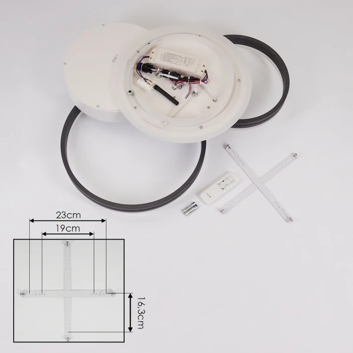 Hofstein Kolo Deckenleuchte LED Anthrazit, Weiß, 1-flammig 5 Hofstein Kolo Deckenleuchte LED Anthrazit, Weiß, 1-flammig – Bild 5