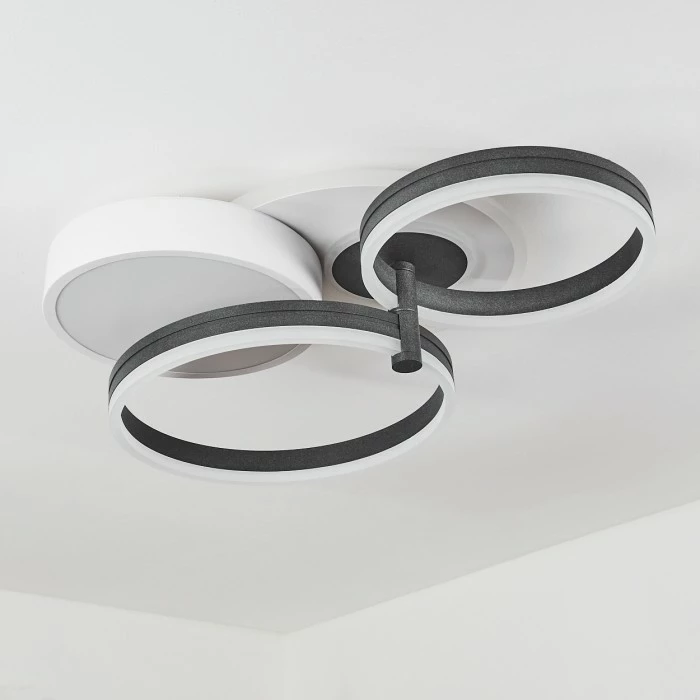 Hofstein Kolo Deckenleuchte LED Anthrazit, Weiß, 1-flammig 8 Hofstein Kolo Deckenleuchte LED Anthrazit, Weiß, 1-flammig – Bild 8