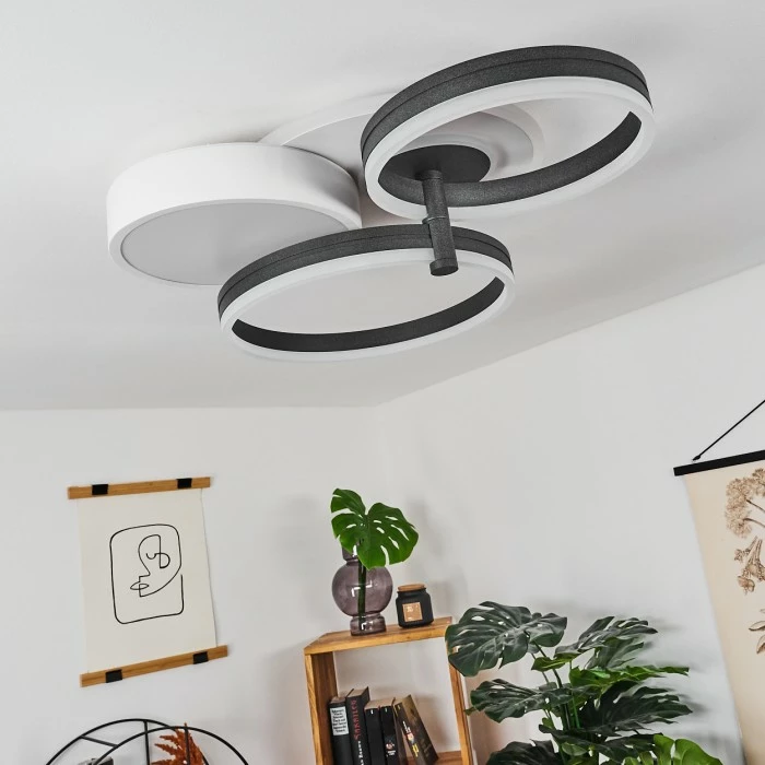 Hofstein Kolo Deckenleuchte LED Anthrazit, Weiß, 1-flammig 10 Hofstein Kolo Deckenleuchte LED Anthrazit, Weiß, 1-flammig – Bild 10