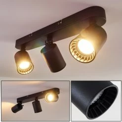 Hofstein Kullaberg Deckenleuchte Schwarz, 3-flammig