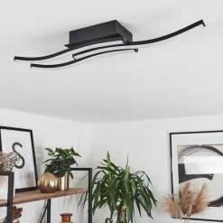 Hofstein Kumahu Deckenleuchte LED Schwarz, 1-flammig -Bürolampen Verkäufe kumahu deckenleuchte h3445990 9