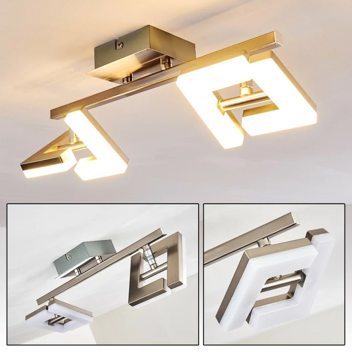 Hofstein Lago Deckenspot LED Nickel-Matt, 2-flammig 1 Hofstein Lago Deckenspot LED Nickel-Matt, 2-flammig