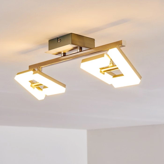 Hofstein Lago Deckenspot LED Nickel-Matt, 2-flammig 3 Hofstein Lago Deckenspot LED Nickel-Matt, 2-flammig – Bild 3