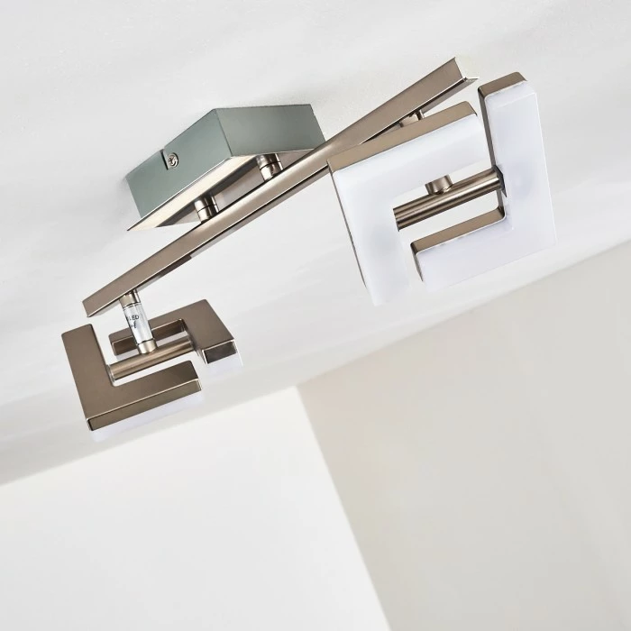 Hofstein Lago Deckenspot LED Nickel-Matt, 2-flammig 5 Hofstein Lago Deckenspot LED Nickel-Matt, 2-flammig – Bild 5