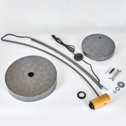 Hofstein Lakewood Stehleuchte Nickel-Matt, Dunkelbraun, 1-flammig -Bürolampen Verkäufe lakewood stehleuchte h3443903 4