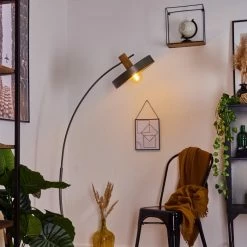 Hofstein Lakewood Stehleuchte Nickel-Matt, Dunkelbraun, 1-flammig -Bürolampen Verkäufe lakewood stehleuchte h3443903 6