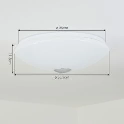 Hofstein Langlois Deckenleuchte Weiß, 1-flammig -Bürolampen Verkäufe langlois deckenleuchte h3446355 3