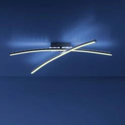 Leuchten Direkt ALINA Deckenleuchte LED Stahl gebürstet, 2-flammig, Fernbedienung, Farbwechsler 24 Leuchten Direkt ALINA Deckenleuchte LED Stahl gebürstet, 2-flammig, Fernbedienung, Farbwechsler -Bürolampen Verkäufe leuchten direkt alina deckenleuchte 11255 55 10