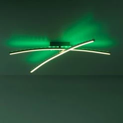 Leuchten Direkt ALINA Deckenleuchte LED Stahl gebürstet, 2-flammig, Fernbedienung, Farbwechsler 25 Leuchten Direkt ALINA Deckenleuchte LED Stahl gebürstet, 2-flammig, Fernbedienung, Farbwechsler -Bürolampen Verkäufe leuchten direkt alina deckenleuchte 11255 55 11