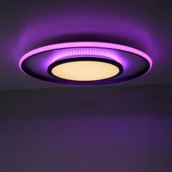 Leuchten Direkt ARENDA Deckenleuchte LED Schwarz, 1-flammig, Fernbedienung, Farbwechsler -Bürolampen Verkäufe leuchten direkt arenda deckenleuchte 11627 18 6