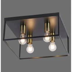 Leuchten Direkt FABIO Deckenleuchte Messing, Schwarz, 4-flammig 7 Leuchten Direkt FABIO Deckenleuchte Messing, Schwarz, 4-flammig -Bürolampen Verkäufe leuchten direkt fabio deckenleuchte 15817 60 3