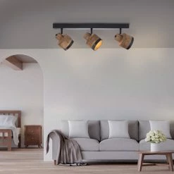 Leuchten Direkt GABRIEL Deckenleuchte Schwarz, 3-flammig