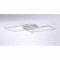 Leuchten Direkt IVEN Deckenleuchte LED Edelstahl, 2-flammig, Fernbedienung -Bürolampen Verkäufe leuchten direkt iven deckenleuchte 14017 55 7