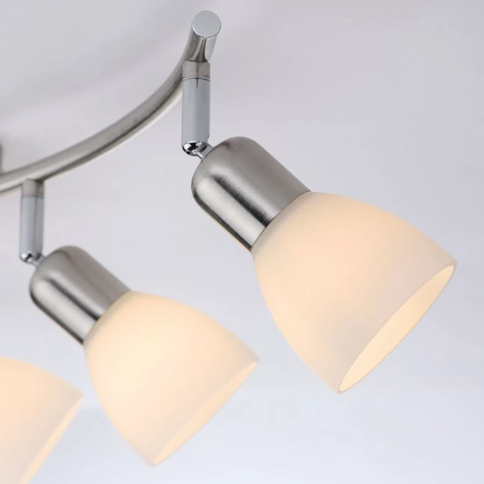 Leuchten Direkt KARO Deckenleuchte Stahl gebürstet, 3-flammig 3 Leuchten Direkt KARO Deckenleuchte Stahl gebürstet, 3-flammig – Bild 3