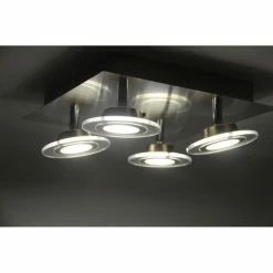 Leuchten Direkt LOLA-MIKE Deckenleuchte LED Edelstahl, 4-flammig, Fernbedienung, Farbwechsler 9 Leuchten Direkt LOLA-MIKE Deckenleuchte LED Edelstahl, 4-flammig, Fernbedienung, Farbwechsler -Bürolampen Verkäufe leuchten direkt lola mike deckenleuchte 12082 55 2