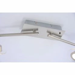 Leuchten Direkt LOLA-MIKE Deckenleuchte LED Edelstahl, 4-flammig, Fernbedienung, Farbwechsler -Bürolampen Verkäufe leuchten direkt lola mike deckenleuchte 12094 55 4