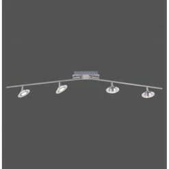 Leuchten Direkt LOLA-MIKE Deckenleuchte LED Edelstahl, 4-flammig, Fernbedienung, Farbwechsler -Bürolampen Verkäufe leuchten direkt lola mike deckenleuchte 12094 55 6