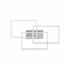 Leuchten Direkt LOLAsmart-MAXI Deckenleuchte LED Stahl gebürstet, 3-flammig, Fernbedienung, Farbwechsler -Bürolampen Verkäufe leuchten direkt lolasmart maxi deckenleuchte 16431 55 6