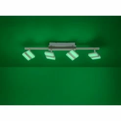 Leuchten Direkt LOLAsmart-SABI Deckenleuchte LED Nickel-Matt, 4-flammig, Fernbedienung, Farbwechsler -Bürolampen Verkäufe leuchten direkt lolasmart sabi deckenleuchte 12084 55 7