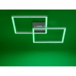 Leuchten Direkt Ls-MAXI Deckenleuchte LED Edelstahl, 2-flammig, Fernbedienung, Farbwechsler -Bürolampen Verkäufe leuchten direkt ls maxi deckenleuchte 16429 55 10