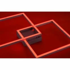 Leuchten Direkt Ls-MAXI Deckenleuchte LED Edelstahl, 2-flammig, Fernbedienung, Farbwechsler -Bürolampen Verkäufe leuchten direkt ls maxi deckenleuchte 16429 55 7