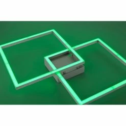 Leuchten Direkt Ls-MAXI Deckenleuchte LED Edelstahl, 2-flammig, Fernbedienung, Farbwechsler -Bürolampen Verkäufe leuchten direkt ls maxi deckenleuchte 16429 55 8