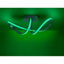 Leuchten Direkt Ls-MELINDA Deckenleuchte LED Edelstahl, 1-flammig, Fernbedienung, Farbwechsler -Bürolampen Verkäufe leuchten direkt ls melinda deckenleuchte 18431 55 10