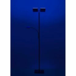 Leuchten Direkt Ls-RUBEN Stehleuchte LED Stahl gebürstet, 2-flammig, Fernbedienung, Farbwechsler -Bürolampen Verkäufe leuchten direkt ls ruben stehleuchte 11925 55 7