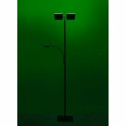 Leuchten Direkt Ls-RUBEN Stehleuchte LED Stahl gebürstet, 2-flammig, Fernbedienung, Farbwechsler -Bürolampen Verkäufe leuchten direkt ls ruben stehleuchte 11925 55 8