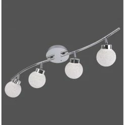 Leuchten Direkt MIKO Deckenleuchte LED Chrom, 4-flammig, Fernbedienung, Farbwechsler