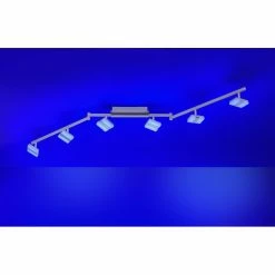 Leuchten Direkt SABI Deckenleuchte LED Nickel-Matt, 6-flammig, Fernbedienung, Farbwechsler -Bürolampen Verkäufe leuchten direkt sabi deckenleuchte 12086 55 7