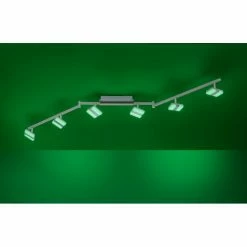 Leuchten Direkt SABI Deckenleuchte LED Nickel-Matt, 6-flammig, Fernbedienung, Farbwechsler -Bürolampen Verkäufe leuchten direkt sabi deckenleuchte 12086 55 8