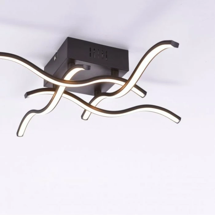 Leuchten Direkt WAVE Deckenleuchte LED Schwarz, 4-flammig 2 Leuchten Direkt WAVE Deckenleuchte LED Schwarz, 4-flammig – Bild 2