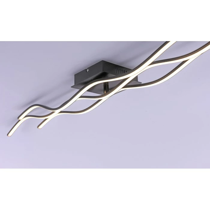 Leuchten Direkt WAVE Deckenleuchte LED Schwarz, 3-flammig 3 Leuchten Direkt WAVE Deckenleuchte LED Schwarz, 3-flammig – Bild 3