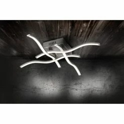 Leuchten Direkt Leuchtendirekt WAVE Deckenleuchte LED Edelstahl, 4-flammig -Bürolampen Verkäufe leuchtendirekt wave deckenleuchte 15131 55 2