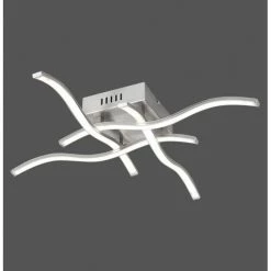 Leuchten Direkt Leuchtendirekt WAVE Deckenleuchte LED Edelstahl, 4-flammig -Bürolampen Verkäufe leuchtendirekt wave deckenleuchte 15131 55 4