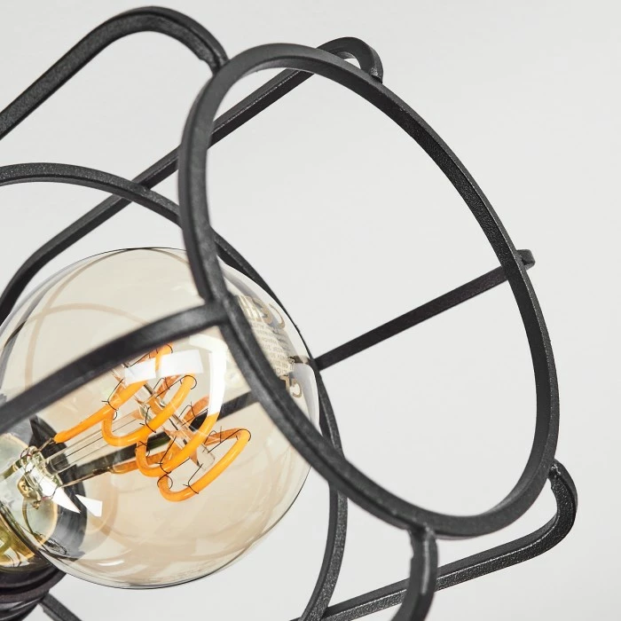 Hofstein Loedingen Deckenleuchte Schwarz, Naturfarben, 4-flammig 2 Hofstein Loedingen Deckenleuchte Schwarz, Naturfarben, 4-flammig – Bild 2