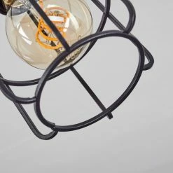 Hofstein Loedingen Deckenleuchte Schwarz, Holz dunkel, 2-flammig -Bürolampen Verkäufe loedingen deckenleuchte h3442968 2