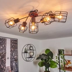 Hofstein Loedingen Deckenleuchte Schwarz, Braun, 5-flammig -Bürolampen Verkäufe loedingen deckenleuchte h3443323 6