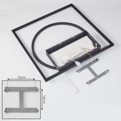 Hofstein Loftheim Deckenleuchte LED Chrom, Schwarz, Weiß, 1-flammig, Fernbedienung -Bürolampen Verkäufe loftheim deckenleuchte h3438176 4