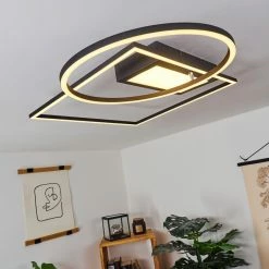 Hofstein Loftheim Deckenleuchte LED Chrom, Schwarz, Weiß, 1-flammig, Fernbedienung -Bürolampen Verkäufe loftheim deckenleuchte h3438176 6