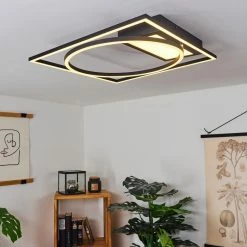 Hofstein Loftheim Deckenleuchte LED Chrom, Schwarz, Weiß, 1-flammig, Fernbedienung -Bürolampen Verkäufe loftheim deckenleuchte h3438176 8