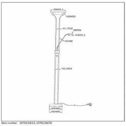 Lucide CHAMPION Stehleuchte LED Schwarz, 2-flammig -Bürolampen Verkäufe lucide champion stehleuchte 19792 24 30 2