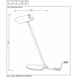 Lucide HESTER Schreibtischlampe Schwarz, 1-flammig -Bürolampen Verkäufe lucide hester schreibtischlampe 19600 01 30 2